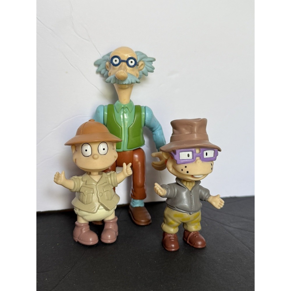 Rugrats Collectible Figures 1998 Nickelodeon Lot Of 3 Figures, VTG Tommy Chuckie